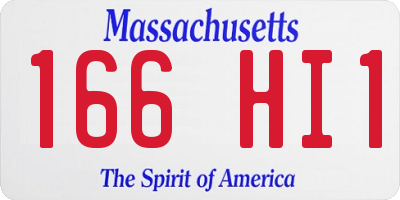 MA license plate 166HI1