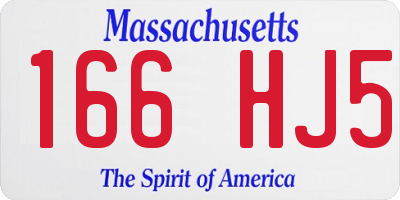 MA license plate 166HJ5