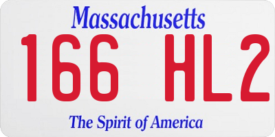 MA license plate 166HL2