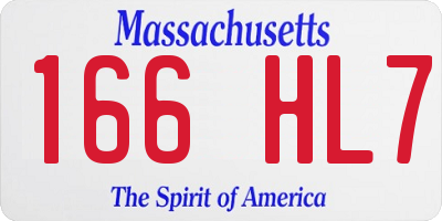MA license plate 166HL7