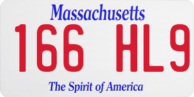 MA license plate 166HL9