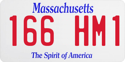 MA license plate 166HM1