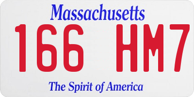 MA license plate 166HM7