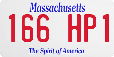 MA license plate 166HP1
