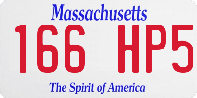 MA license plate 166HP5