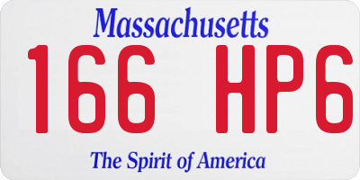 MA license plate 166HP6