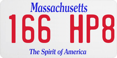 MA license plate 166HP8