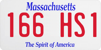 MA license plate 166HS1