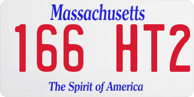 MA license plate 166HT2