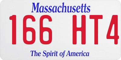 MA license plate 166HT4