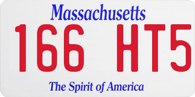 MA license plate 166HT5