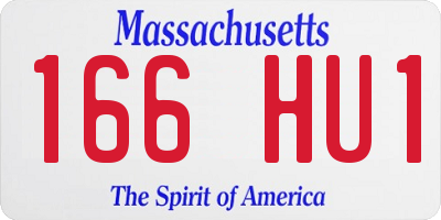 MA license plate 166HU1