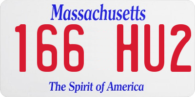 MA license plate 166HU2