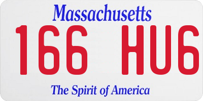 MA license plate 166HU6