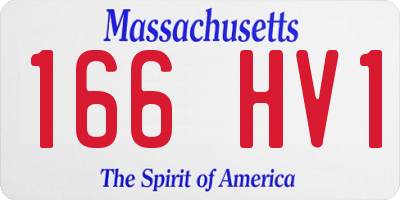 MA license plate 166HV1