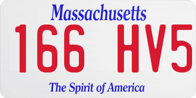 MA license plate 166HV5