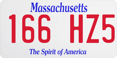 MA license plate 166HZ5