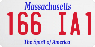 MA license plate 166IA1
