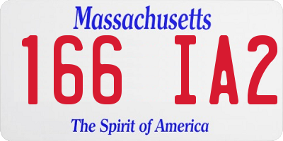 MA license plate 166IA2
