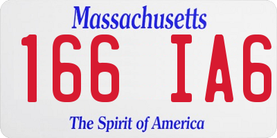 MA license plate 166IA6