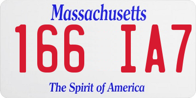 MA license plate 166IA7