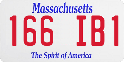 MA license plate 166IB1