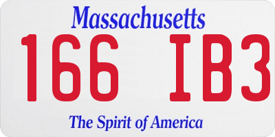 MA license plate 166IB3