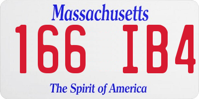 MA license plate 166IB4