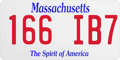 MA license plate 166IB7