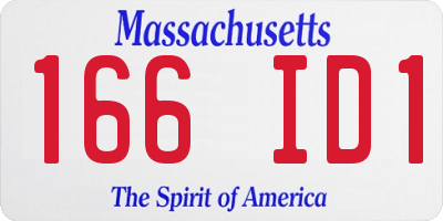 MA license plate 166ID1
