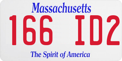 MA license plate 166ID2