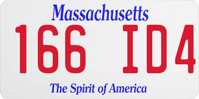 MA license plate 166ID4