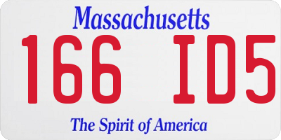 MA license plate 166ID5