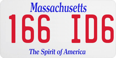 MA license plate 166ID6