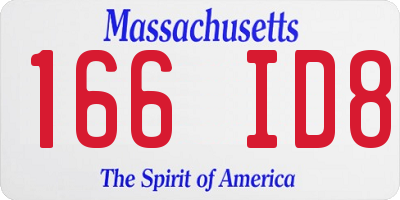 MA license plate 166ID8