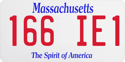 MA license plate 166IE1