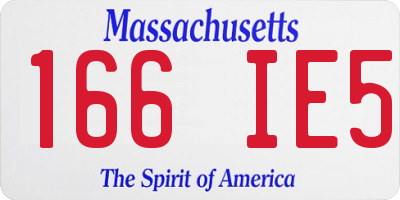 MA license plate 166IE5