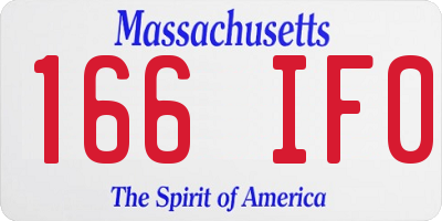 MA license plate 166IF0