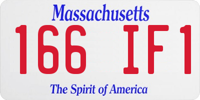 MA license plate 166IF1