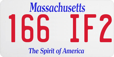 MA license plate 166IF2