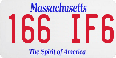 MA license plate 166IF6