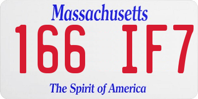 MA license plate 166IF7