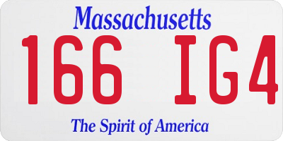 MA license plate 166IG4