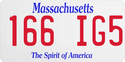 MA license plate 166IG5