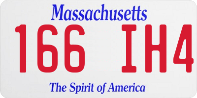 MA license plate 166IH4