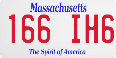 MA license plate 166IH6