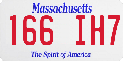 MA license plate 166IH7