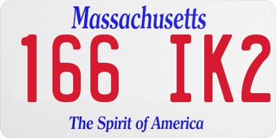 MA license plate 166IK2
