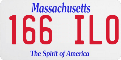 MA license plate 166IL0