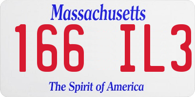 MA license plate 166IL3